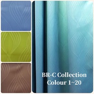 Kain Langsir Blackout Bunga Timbul Bidang 59''/ Curtain Sunblock Embossing Cloth 80%~95% (BR-C1~20)