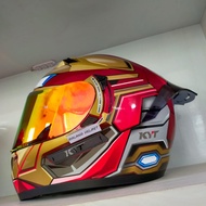 Helm KYT K2 Rider Iron Man - Paket Ganteng