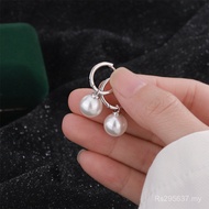 Imitation Pearl Trendy High-End Elegant Temperament One Earrings Sterling Silver s999 Two Emperor Fe