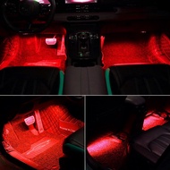 OPENMALL 4Pcs/Set 12V 5V USB LED Car Interior Atmosphere Backlight Ambient Mood Foot Light Decorativ