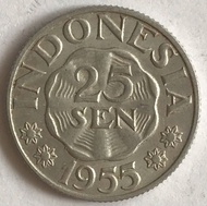 C228 , Koin Indonesia, th 1955 garuda 25 sen , terpaksi VF