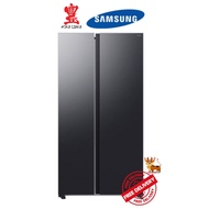 SAMSUNG RS70F65Q3FSS 655L SPACEMAX SIDE-BY-SIDE FRIDGE Black Matt/Silver Matt - 3 Tick