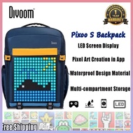 Divoom Pixoo Backpack S for kids with Customizable Pixel Art Screen Multi Compartment Design Functional Stylish-Genuine