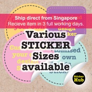 Customised Sticker Label Printing - various sizes