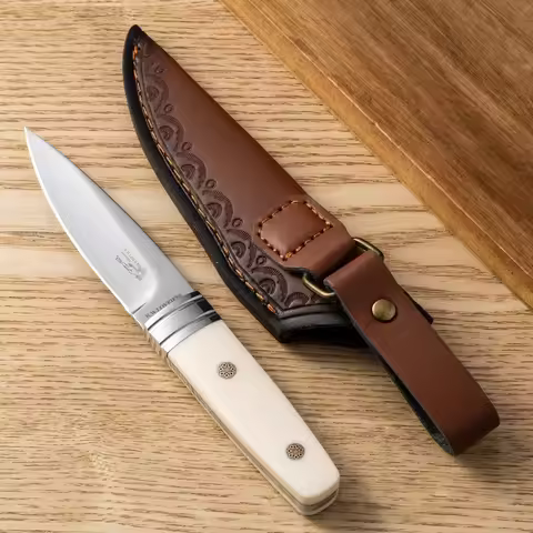 New M390 High Hardness Fixed Blade Knife Mirror Polish Collection Knife Camping Survival Knife Fruit