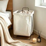 1-Pack Foldable Laundry Basket With Iron Frame, Large Capacity Storage Box With Handles, Reinforced 