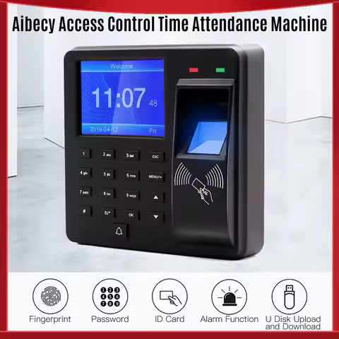 2.4 Inch Display Screen Access Control Time Attendance Machine Fingerprint/Password/ID Card Recognit