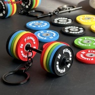 ELEGANT Mini Barbell Keychain, PVC Detachable Dumbbell Keychain, Unique Exquisite Barbell Sheet Simu