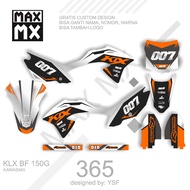 Decal klx 150 bf putih orange racing