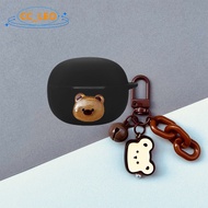 for Baseus Bass BC1 Case Cartoon Bear Pendant Cute Piggy Keychain Silicone Soft Case Suitable for Ba