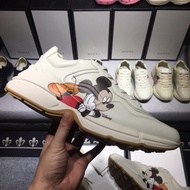 【International Procurement】Gucci Rhyton Disney x Sneaker Genuine Leather Shoes For Women & Men