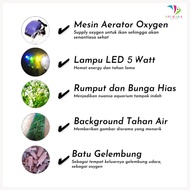 (PROMO) 1 Set aquarium mini / Aquarium akrilik aquarium cupang lengkap