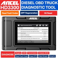 ANCEL HD3300 24V Heavy Duty Diesel Truck Diagnostic Scanner Car Full System DPF Regeneration Oil Res