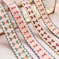 Ethnic Style Ribbon Embroidery Ribbon Lace Lace Flower Ribbon Handmade Accessories Ribbon diy Bow Ri