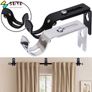 SUYO 1pc Curtain Rod Holder, Adjustable Hanger for 1 Inch Rod Curtain Rod Brackets, Fashion Metal Hardware Home Window Curtain Rod Support for Wall
