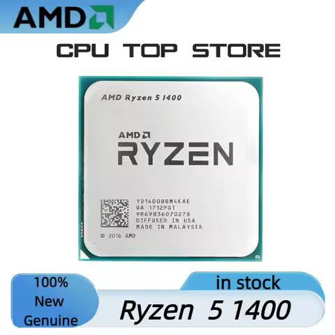 AMD Ryzen 5 1400 R5 1400 Quad-Core Eight-Thread 3.2GHz CPU Processor Socket AM4