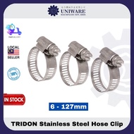 🔥100% ORIGINAL🔥 TRIDON High Quality 304 Stainless Steel Adjustable Hose Clip/Clamp - 6mm to 127mm