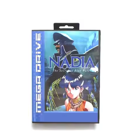 New Arrival Nadia 16bit MD Game Card For Sega Mega Drive/ Genesis with Retail Box