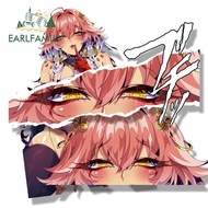 EARLFAMILY 13cm Ahegao Changli Fanart Car Sticker Wuthering Waves Chibi Big Head Decal JDM Cartoon P