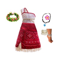 Disney ใหม่ภาพยนตร์ Moana เครื่องแต่งกายเล่นสาวแฟนซี Princess Moana ชุด 2-12 ปี Purim เทศกาล Vaiana