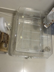READ DESCRIPTION. Hamster cage food toys set 倉鼠 熊仔鼠 sanko roomy 倉鼠籠 55 x 40 cm