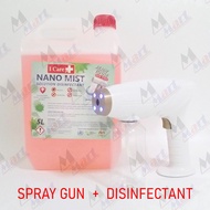 X5 Wireless Nano Mist Sprayer Atomizer Spray Gun + 5L Nano Mist Disinfection