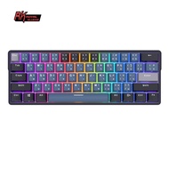 RK61Plus RK ROYAL KLUDGE คีย์บอร์ดแบบกลไกไร้สายแบบถอดเปลี่ยนได้/มีสายบลูทูธ2.4G USB C RGB คีย์บอร์ดเ