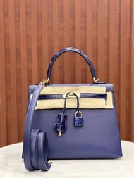 Hermes Kelly 25 鱷魚 touch 73寶石藍  外縫 極稀少有的touch色 目測全網唯一