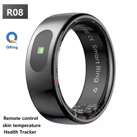 Qring Smart Ring R08 Women Men Remote Control Electronic Blood Pressure Monitor Temperature Sleep Tr