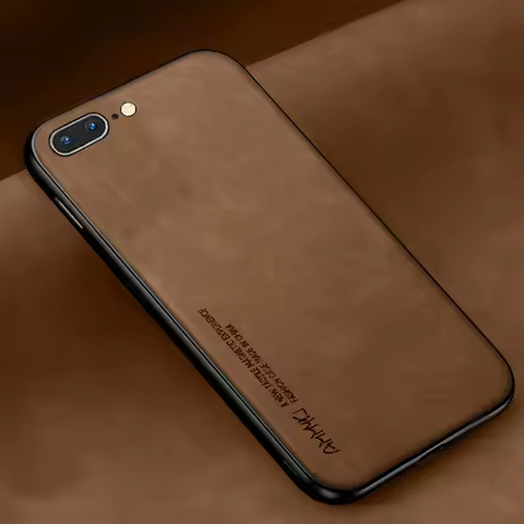 Simple Soft Leather case For Apple Iphone 6 6S 7 8 Plus Case Silicone Soft TPU Bumper Case For Apple