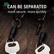 ALANFY Mini Rotary Buckle, Double Ring Mini Titanium Alloy Keychain, Keyring Detachable Design Rotar