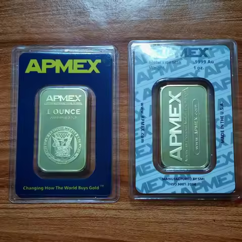 1~10pcs APMEX Gold Bar 1 oz Gold Bullion 24k Gold Plated Apmex Gold Bullion Non-Magnetic Brass Bar B