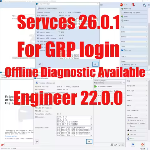 Remote Download Install Software for Odis Service S 26.0.1 for Odis E Engineering 22.0.0 Supports GR