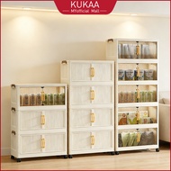 Kukaa 40CM-90CM Multipurpose Double Sided Opening Storage Cabinet Foldable Stackable Storage Box