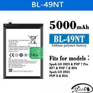 Battery BL-49NT Battery For Tecno Spark GO 2023 POP 7 PRO Phone Bateria BL49NT Replacement Battery