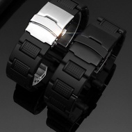 สายนาฬิกาโลหะอะไหล่สำหรับ GWA1100 G-Shock/1000 GA1000 GA1400สายนาฬิกาข้อมือสแตนเลสพลาสติกสีดำ
