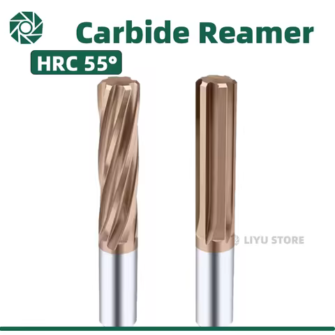 1mm to 20mm Carbide Machine Reamer Coated Straight Flute H7 Tolerance Chucking Hardened Steel Metal 
