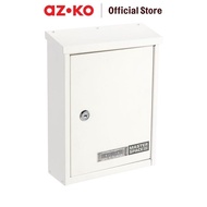 AZKO Masterspace 22X7.5X30 cm Wall Letter Box - White Mailbox Mail Box Weatherproof Letter Box