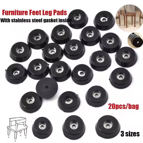 20pcs Rubber Anti slip Table Chair Furniture Feet Accessories Furniture Leg Pad Tile Floor Protector