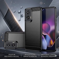 Raja CASE FOR MOTOROLA MOTO G34 MOTO G45 RUGGED CARBON SOFTCASE ARMOR MILITARY CARBON MATTE COVER