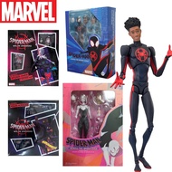 Shf Spider - man Figuarts Miles Morales Gwen Action Figure Gwen Spider Wanita Patung Spiderman Figur