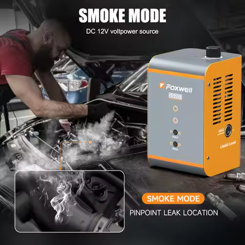 FOXWELL Car Smoke Leak EVAP Leak Tester Machine 12V Fuel Pipe Oil Gas Leakage Locator smoke generato