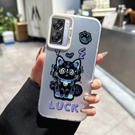Case For OPPO A57 2022 A77 2022 A57s A57e A77s Lucky Cat Phone Anti-Fall Shockproof