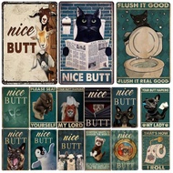 Metal Tin Sign Poster Nice Butt Metal Plaque Poster Decor for Bar Club Wall Decor Retro Home Bedroom