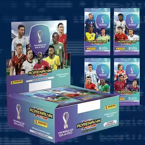 Panini Qatar World Cup Voetbal Ster Kaart, Messi & Ronaldo Box Set, Limited Edition Football Cards, 