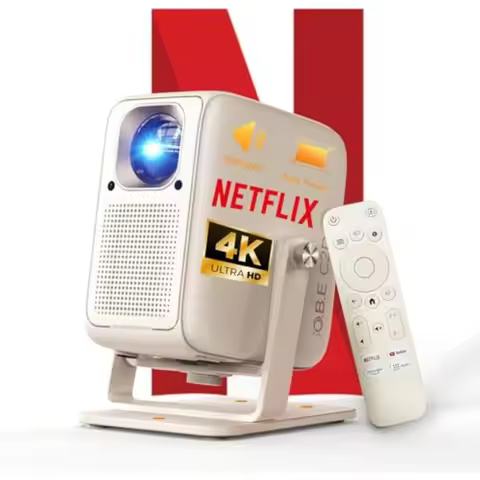 4K Projector with 1500 ANSI Brightness and Official Netflix Certification OBE Smart Projector Featur