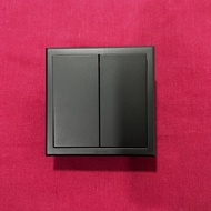 301021N-26 2 Gang 1 Way E3 Black Simon Series Switch