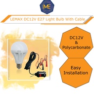 LEMAX DC12V E27 12W Light Bulb With Cable / Bulb Only
