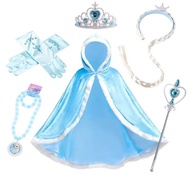 Frozen Cloak Elsa Girls Crown Accessories Elsa Princess Dress Elsa Halloween Children Spring Autumn 