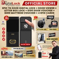 EPIC 7G GATE DIGITAL LOCK + DOOR VIEWER + LETTER BOX LOCK + $100 DOOR VOUCHER + $200 MATTRESS VOUCHER + 4 RFID CARDS